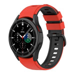 ツートーンシリコンストラップウォッチバンド、Samsung Galaxy Watch5 Pro 45mm／5 44mm／5 40mm用