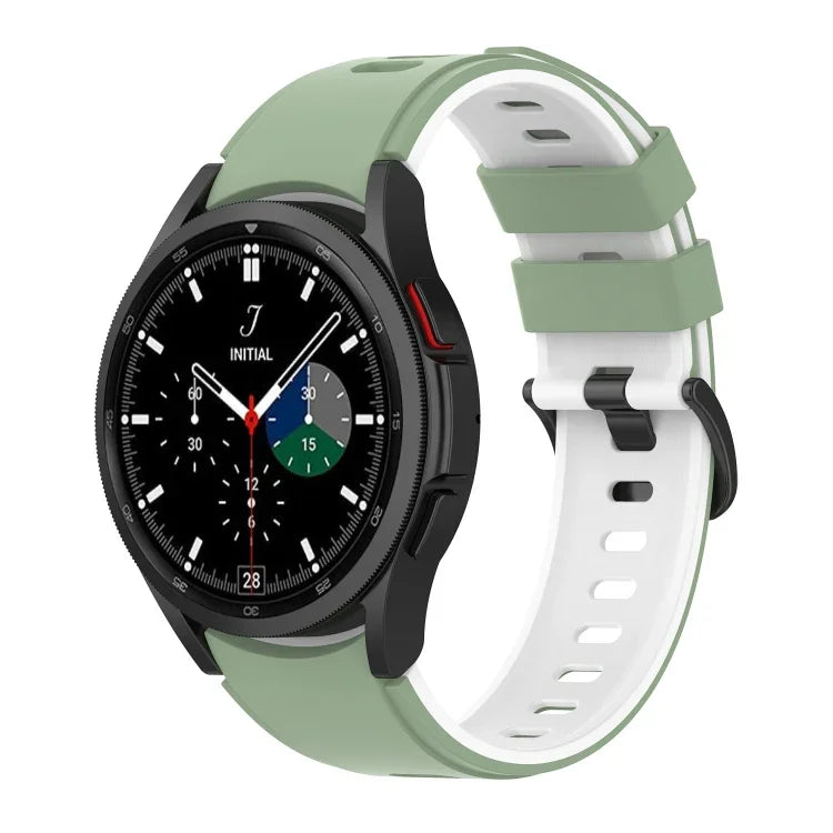 ツートーンシリコンストラップウォッチバンド、Samsung Galaxy Watch5 Pro 45mm／5 44mm／5 40mm用