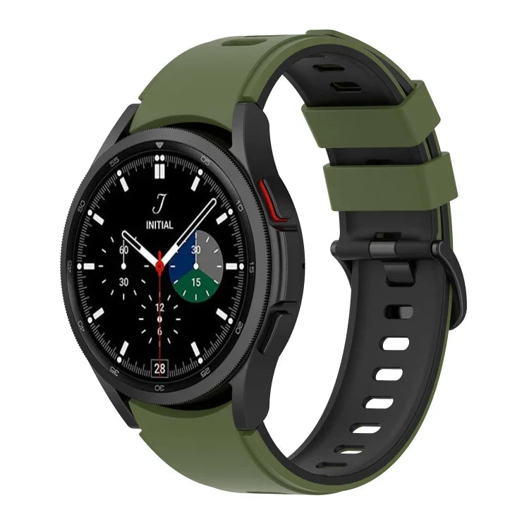 ツートーンシリコンストラップウォッチバンド、Samsung Galaxy Watch5 Pro 45mm／5 44mm／5 40mm用