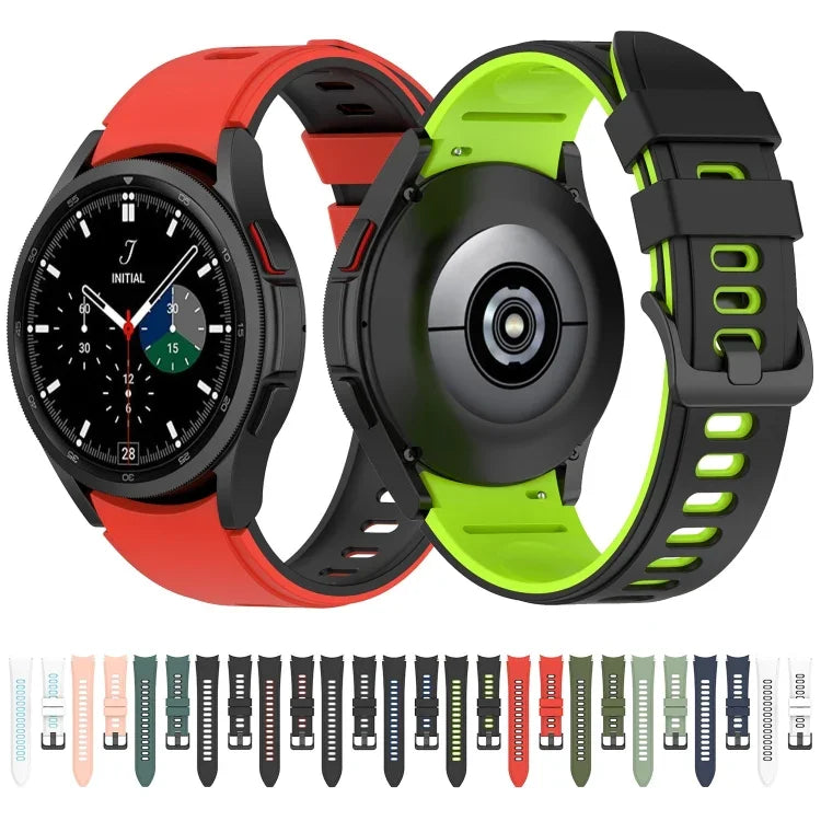 ツートーンシリコンストラップウォッチバンド、Samsung Galaxy Watch5 Pro 45mm／5 44mm／5 40mm用