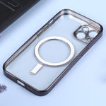 MagSafe Electroplating Straight TPU Phone Case, For iPhone 14, For iPhone 14 Plus, For iPhone 14 Pro, For iPhone 14 Pro Max, For iPhone 13
