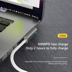 100W 5ピン MagSafe 1 (L字型) から USB-C / Type-C PD充電ケーブル、ケーブル長さ: 1.8m、MagSafe 1 (L字型)
