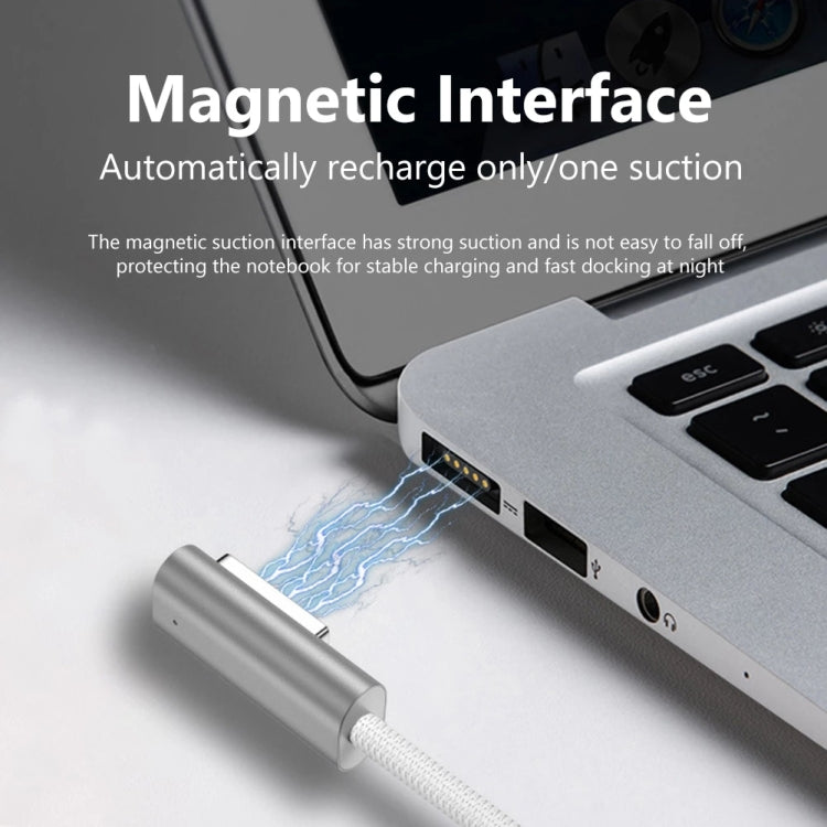 100W 5ピン MagSafe 1 (L字型) から USB-C / Type-C PD充電ケーブル、ケーブル長さ: 1.8m、MagSafe 1 (L字型)