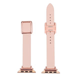 マグネット式ローズゴールドスクエアバックルウォッチバンド Apple Watchシリーズ用、7 45mm / 6&SE&5&4 44mm / 3&2&1 42mm、7 41mm / 6&SE&5&4 40mm / 3&2&1 38mm