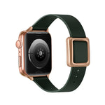 マグネット式ローズゴールドスクエアバックルウォッチバンド Apple Watchシリーズ用、7 45mm / 6&SE&5&4 44mm / 3&2&1 42mm、7 41mm / 6&SE&5&4 40mm / 3&2&1 38mm