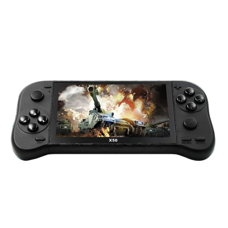 X50 5.1インチスクリーン 携帯型レトロゲームコンソール 8Gメモリ 6000以上のゲーム搭載、X50 / ブラック、X50 / レッド+ブルー