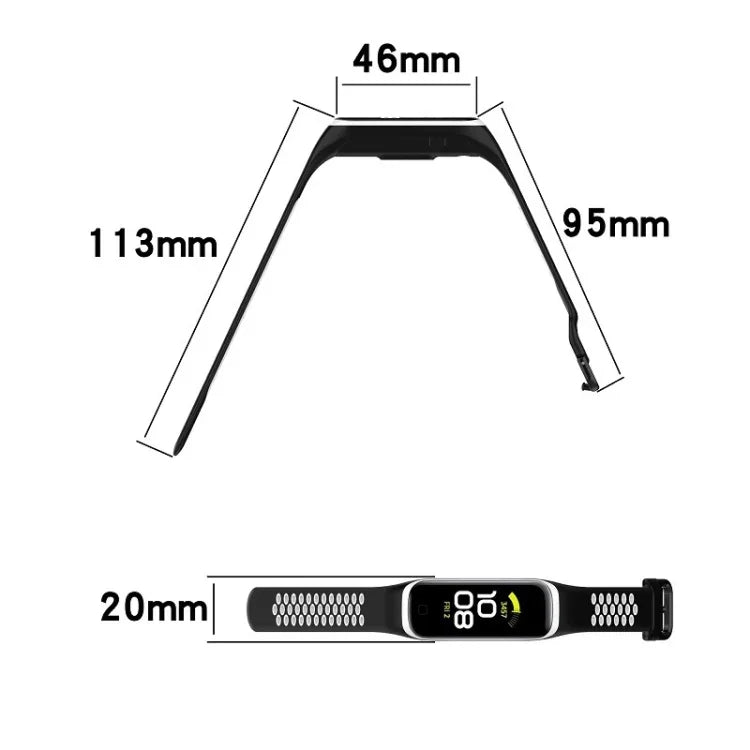 SM-R220 ツートーンシリコンウォッチバンド、Samsung Galaxy Fit 2用