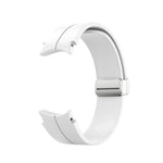折りたたみシルバーバックルシリコンウォッチバンド、Samsung Galaxy Watch5 40＆44mm／Pro 45mm用