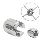 316ステンレス製ガーデンワイヤーロープクロス固定クリップ、M8x2、M10x3、M12x4、M12x5、M12x6、M16x8