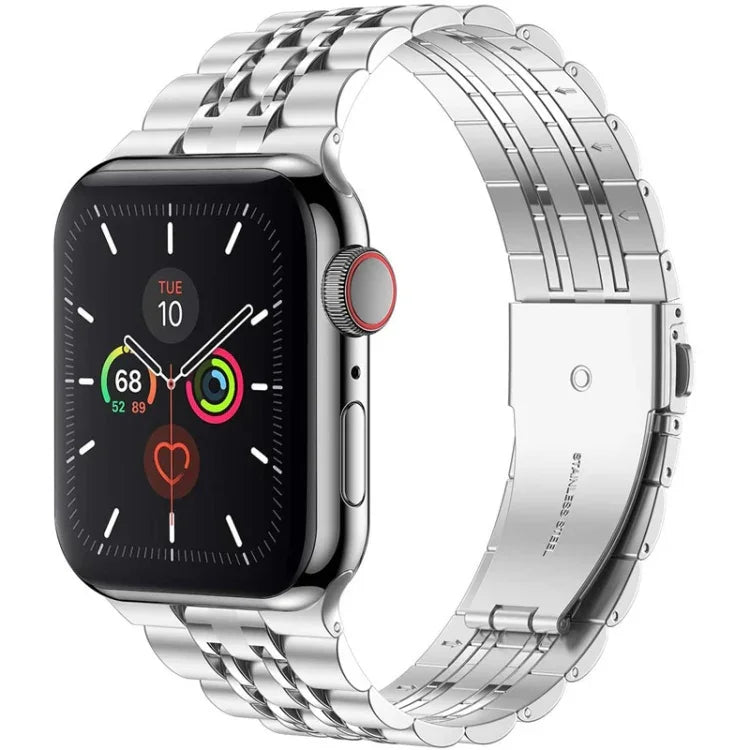セブンビーズ超薄型ステンレススチールウォッチバンド Apple Watchシリーズ用、7 45mm / 6&SE&5&4 44mm / 3&2&1 42mm、7 41mm / 6&SE&5&4 40mm / 3&2&1 38mm