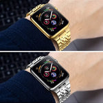 セブンビーズ超薄型ステンレススチールウォッチバンド Apple Watchシリーズ用、7 45mm / 6&SE&5&4 44mm / 3&2&1 42mm、7 41mm / 6&SE&5&4 40mm / 3&2&1 38mm