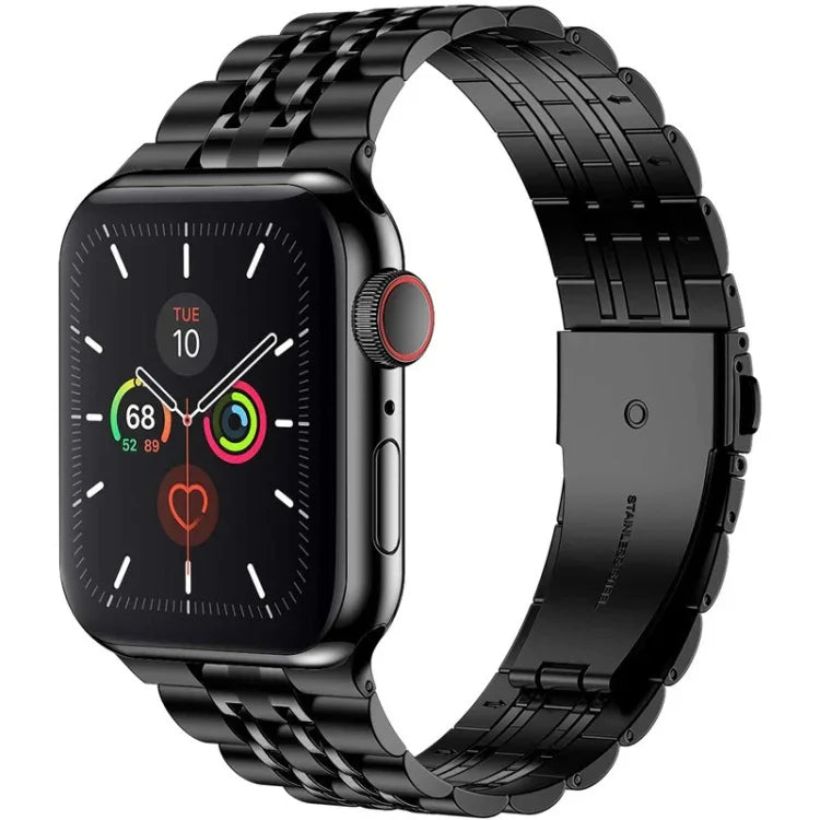 セブンビーズ超薄型ステンレススチールウォッチバンド Apple Watchシリーズ用、7 45mm / 6&SE&5&4 44mm / 3&2&1 42mm、7 41mm / 6&SE&5&4 40mm / 3&2&1 38mm