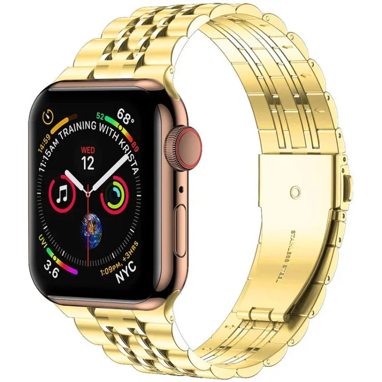 セブンビーズ超薄型ステンレススチールウォッチバンド Apple Watchシリーズ用、7 45mm / 6&SE&5&4 44mm / 3&2&1 42mm、7 41mm / 6&SE&5&4 40mm / 3&2&1 38mm