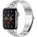 セブンビーズ超薄型ステンレススチールウォッチバンド Apple Watchシリーズ用、7 45mm / 6&SE&5&4 44mm / 3&2&1 42mm、7 41mm / 6&SE&5&4 40mm / 3&2&1 38mm