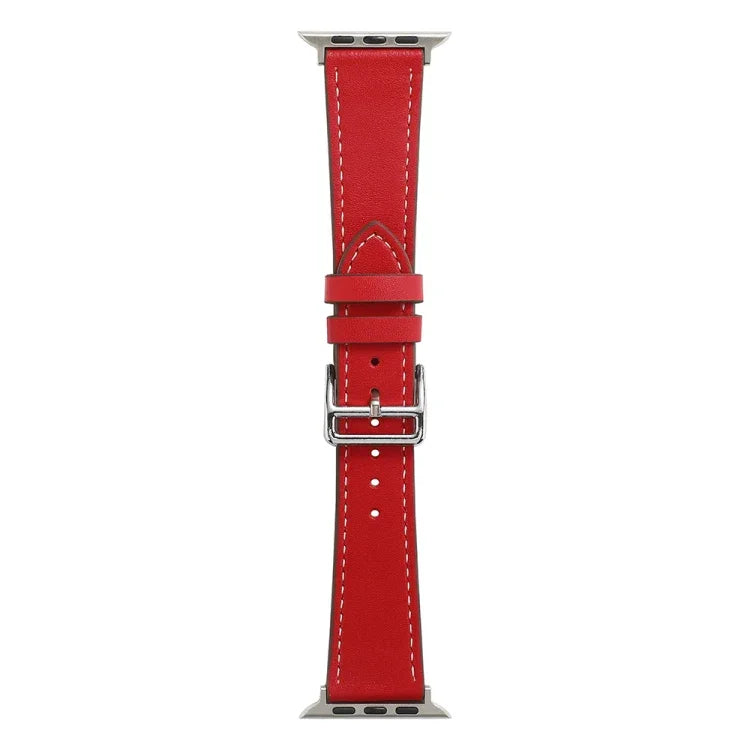 シングルラップマイクロファイバーレザーウォッチバンド Apple Watchシリーズ用、7 45mm / 6&SE&5&4 44mm / 3&2&1 42mm、7 41mm / 6&SE&5&4 40mm / 3&2&1 38mm