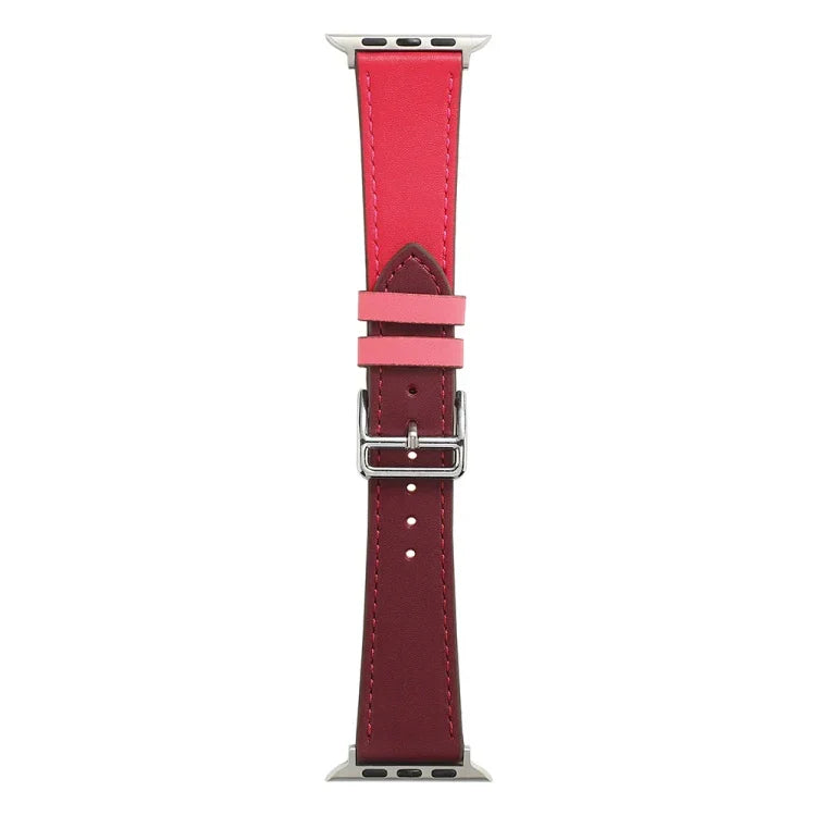 シングルラップマイクロファイバーレザーウォッチバンド Apple Watchシリーズ用、7 45mm / 6&SE&5&4 44mm / 3&2&1 42mm、7 41mm / 6&SE&5&4 40mm / 3&2&1 38mm