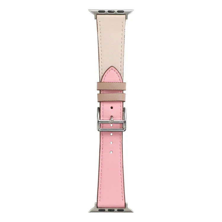 シングルラップマイクロファイバーレザーウォッチバンド Apple Watchシリーズ用、7 45mm / 6&SE&5&4 44mm / 3&2&1 42mm、7 41mm / 6&SE&5&4 40mm / 3&2&1 38mm