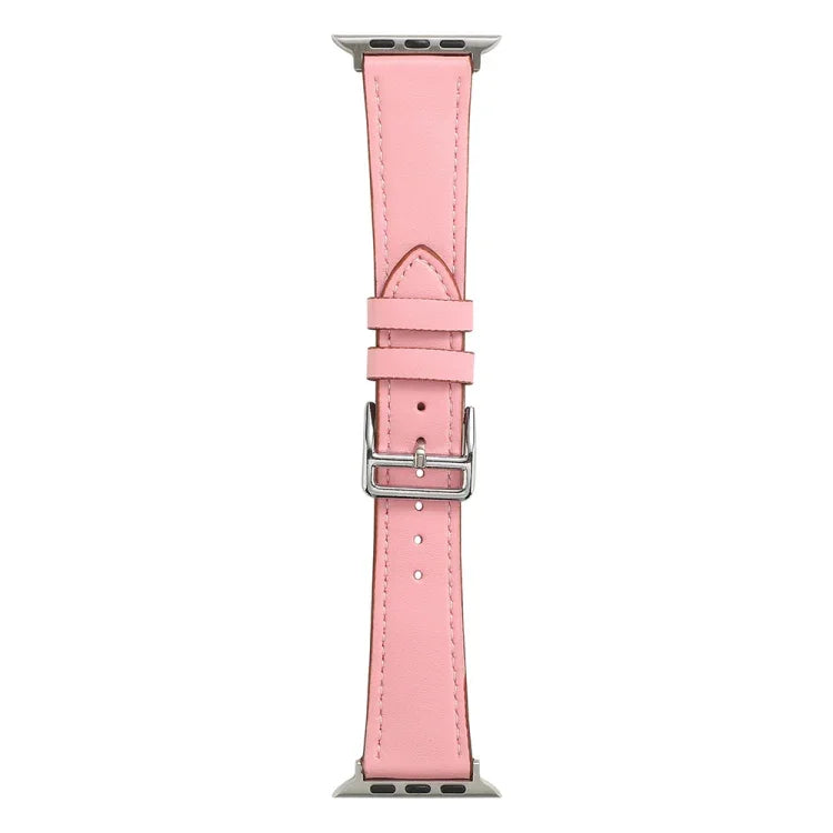 シングルラップマイクロファイバーレザーウォッチバンド Apple Watchシリーズ用、7 45mm / 6&SE&5&4 44mm / 3&2&1 42mm、7 41mm / 6&SE&5&4 40mm / 3&2&1 38mm