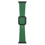 ブラックスクエアバックルシリコンウォッチバンド Apple Watchシリーズ用、7 45mm / 6&SE&5&4 44mm / 3&2&1 42mm、7 41mm / 6&SE&5&4 40mm / 3&2&1 38mm