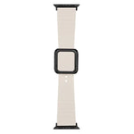 ブラックスクエアバックルシリコンウォッチバンド Apple Watchシリーズ用、7 45mm / 6&SE&5&4 44mm / 3&2&1 42mm、7 41mm / 6&SE&5&4 40mm / 3&2&1 38mm