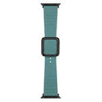 ブラックスクエアバックルシリコンウォッチバンド Apple Watchシリーズ用、7 45mm / 6&SE&5&4 44mm / 3&2&1 42mm、7 41mm / 6&SE&5&4 40mm / 3&2&1 38mm