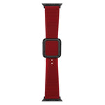 ブラックスクエアバックルシリコンウォッチバンド Apple Watchシリーズ用、7 45mm / 6&SE&5&4 44mm / 3&2&1 42mm、7 41mm / 6&SE&5&4 40mm / 3&2&1 38mm