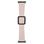 ブラックスクエアバックルシリコンウォッチバンド Apple Watchシリーズ用、7 45mm / 6&SE&5&4 44mm / 3&2&1 42mm、7 41mm / 6&SE&5&4 40mm / 3&2&1 38mm