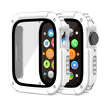 2-in-1スクリーン強化ガラスフィルム保護ケース、Apple Watchシリーズ9 / 8 / 7 45mm用、Apple Watchシリーズ9 / 8 / 7 41mm用、Apple Watchシリーズ6 / 5 / 4 / SE 44mm用、Apple Watchシリーズ6 / 5 / 4 / SE 40mm用、Apple Watchシリーズ3 & 2 & 1 42mm用