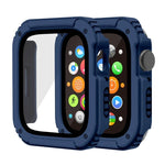 2-in-1スクリーン強化ガラスフィルム保護ケース、Apple Watchシリーズ9 / 8 / 7 45mm用、Apple Watchシリーズ9 / 8 / 7 41mm用、Apple Watchシリーズ6 / 5 / 4 / SE 44mm用、Apple Watchシリーズ6 / 5 / 4 / SE 40mm用、Apple Watchシリーズ3 & 2 & 1 42mm用