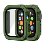 2-in-1スクリーン強化ガラスフィルム保護ケース、Apple Watchシリーズ9 / 8 / 7 45mm用、Apple Watchシリーズ9 / 8 / 7 41mm用、Apple Watchシリーズ6 / 5 / 4 / SE 44mm用、Apple Watchシリーズ6 / 5 / 4 / SE 40mm用、Apple Watchシリーズ3 & 2 & 1 42mm用