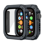 2-in-1スクリーン強化ガラスフィルム保護ケース、Apple Watchシリーズ9 / 8 / 7 45mm用、Apple Watchシリーズ9 / 8 / 7 41mm用、Apple Watchシリーズ6 / 5 / 4 / SE 44mm用、Apple Watchシリーズ6 / 5 / 4 / SE 40mm用、Apple Watchシリーズ3 & 2 & 1 42mm用