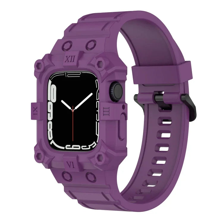 Apple Watchシリーズ用 一体型シリコンウォッチバンド, 7 45mm / 6&SE&5&4 44mm / 3&2&1 42mm, 7 41mm / 6&SE&5&4 40mm / 3&2&1 38mm