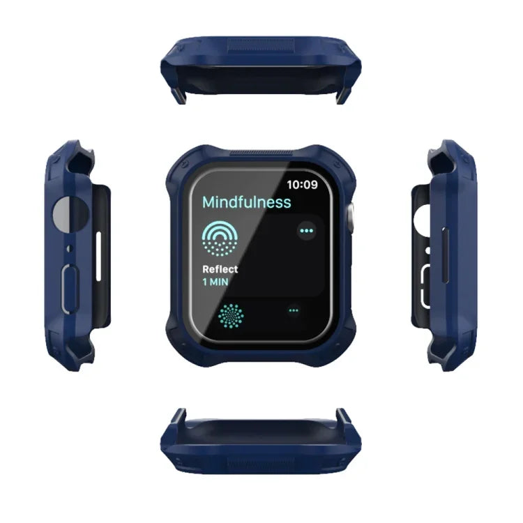 2-in-1 フロストPCフレーム＋スクリーン強化ガラスフィルム保護ケース, Apple Watchシリーズ 9 / 8 / 7 45mm用, Apple Watchシリーズ 9 / 8 / 7 41mm用