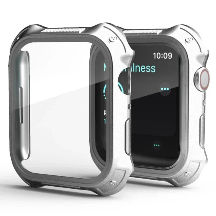 2-in-1 PCフレーム＋スクリーン強化ガラスフィルム保護ケース, Apple Watchシリーズ 9 / 8 / 7 41mm用, Apple Watchシリーズ 9 / 8 / 7 45mm用