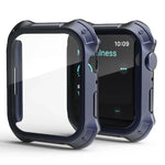 2-in-1 PCフレーム＋スクリーン強化ガラスフィルム保護ケース, Apple Watchシリーズ 9 / 8 / 7 41mm用, Apple Watchシリーズ 9 / 8 / 7 45mm用