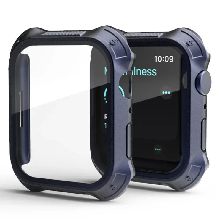 2-in-1 PCフレーム＋スクリーン強化ガラスフィルム保護ケース, Apple Watchシリーズ 9 / 8 / 7 41mm用, Apple Watchシリーズ 9 / 8 / 7 45mm用