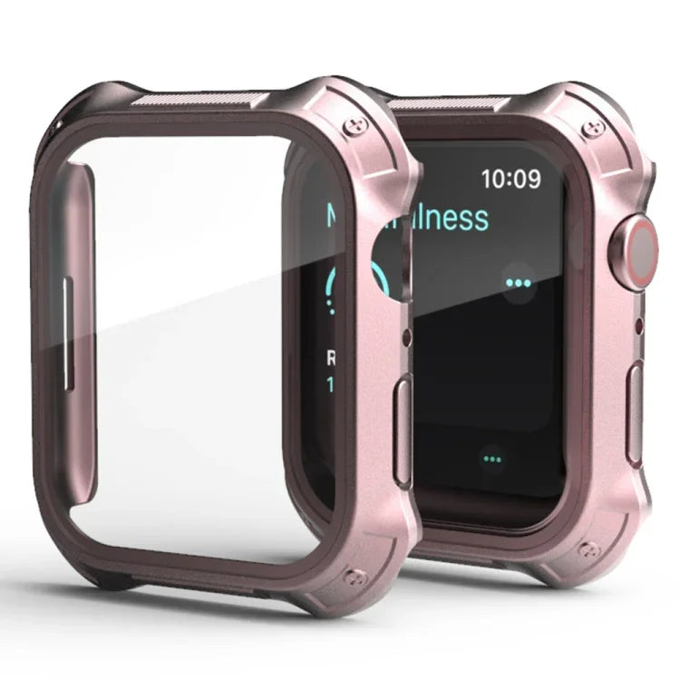 2-in-1 PCフレーム＋スクリーン強化ガラスフィルム保護ケース, Apple Watchシリーズ 9 / 8 / 7 41mm用, Apple Watchシリーズ 9 / 8 / 7 45mm用