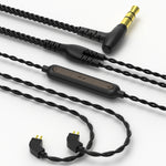 CVJ V2 1.25m 無酸素銅オリジナル3.5mmエルボーイヤホンケーブル、0.75mmマイクなし、0.78mmマイクなし、0.75mmマイク付き、0.78mmマイク付き