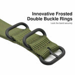 Three-ring Black Buckle Nylon Watch Band, For Amazfit T-Rex / T-Rex Pro / Ares