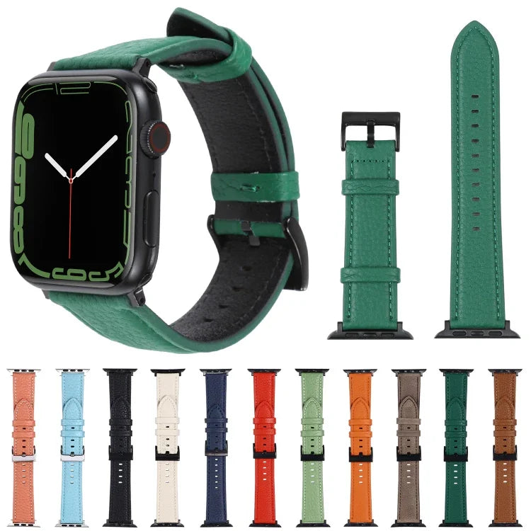 リッチテクスチャー レザーウォッチバンド Apple Watchシリーズ用, 7 45mm / 6&SE&5&4 44mm / 3&2&1 42mm, 7 41mm / 6&SE&5&4 40mm / 3&2&1 38mm