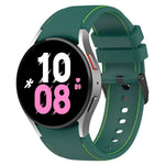 Leather Texture Silicone Watch Band for Samsung Galaxy, stylish and adjustable strap for Galaxy Watch5 / Watch4.