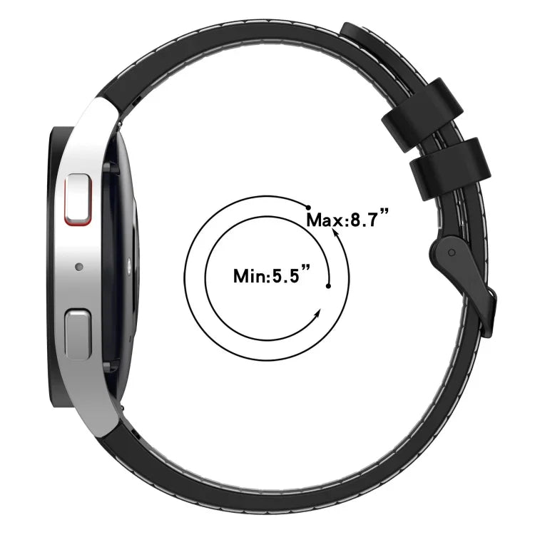 レザー調シリコンウォッチバンド、Samsung Galaxy Watch5 / Watch5 Pro / Watch4用