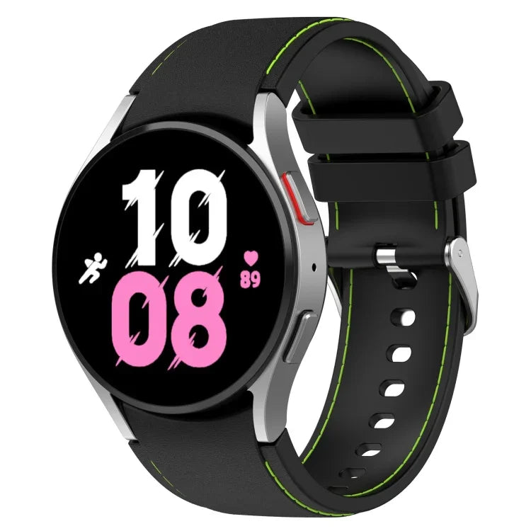 ユニバーサルレザー調シリコンウォッチバンド、Samsung Galaxy Watch5 / Watch5 Pro / Watch4用