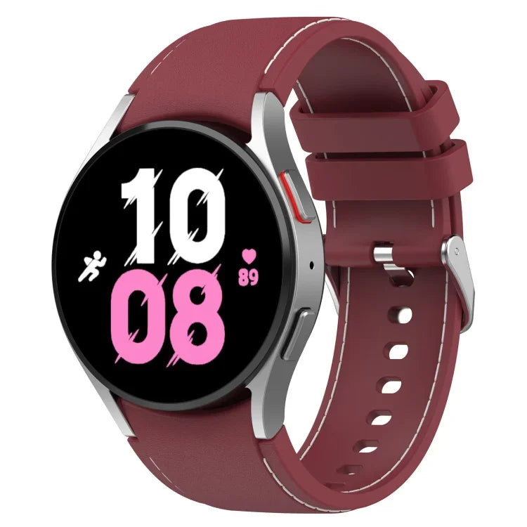ユニバーサルレザー調シリコンウォッチバンド、Samsung Galaxy Watch5 / Watch5 Pro / Watch4用
