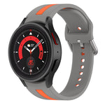 ツートーンストライプシリコンウォッチバンド、Samsung Galaxy Watch5 / Watch5 Pro用