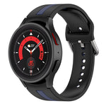 ツートーンストライプシリコンウォッチバンド、Samsung Galaxy Watch5 / Watch5 Pro用