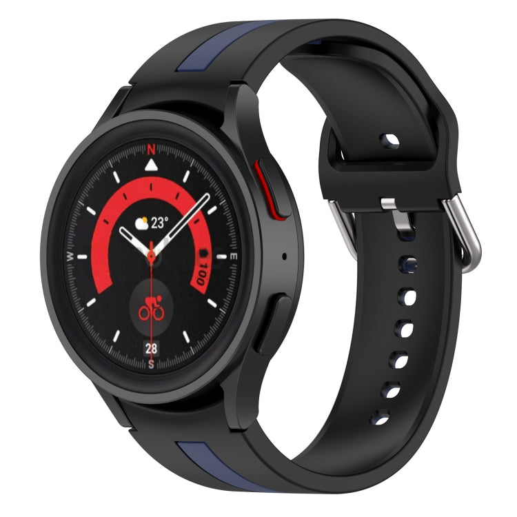 ツートーンストライプシリコンウォッチバンド、Samsung Galaxy Watch5 / Watch5 Pro用