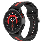 ツートーンストライプシリコンウォッチバンド、Samsung Galaxy Watch5 / Watch5 Pro用
