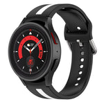 ツートーンストライプシリコンウォッチバンド、Samsung Galaxy Watch5 / Watch5 Pro用