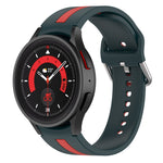 ツートーンストライプシリコンウォッチバンド、Samsung Galaxy Watch5 / Watch5 Pro用